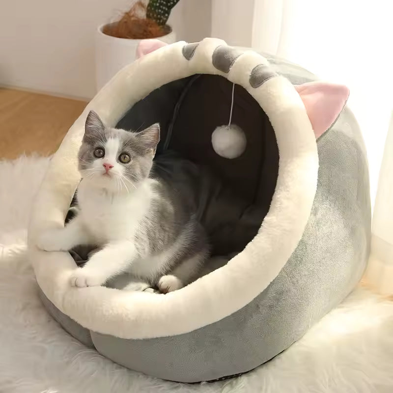 TuTuSol Deep Sleep Cat Bed – Foldable Cartoon Pet Bed, Removable & Washable