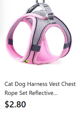 TuTuSol Cat & Dog Harness – Adjustable Soft Vest Harness for Cats & Small Dogs