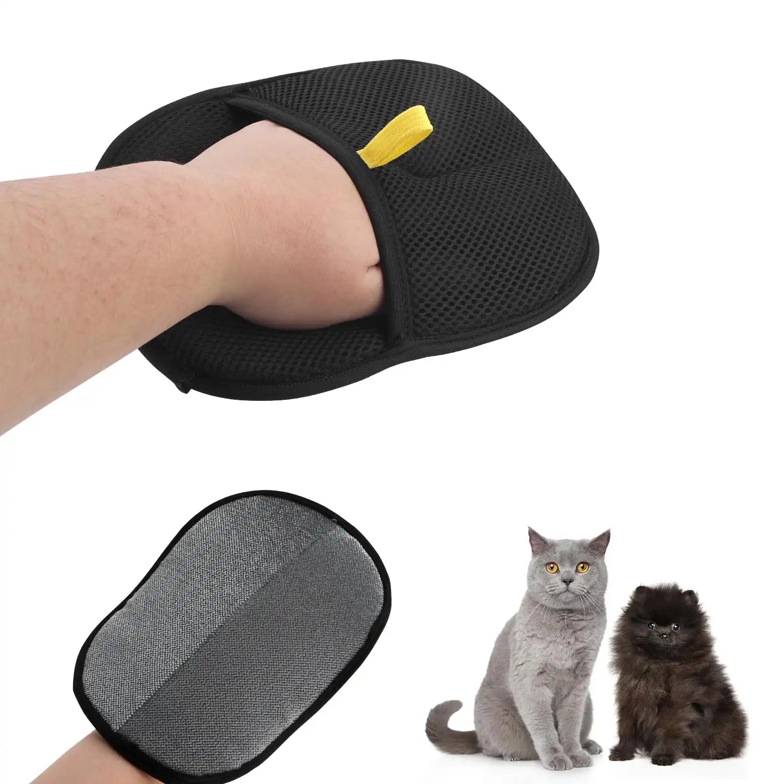 TuTuSol Pet Hair Removal Gloves – Reusable Electrostatic Grooming Mitt for Cats