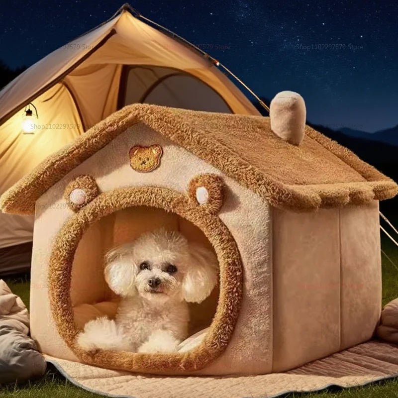 Enclosed Cat Kennel – Washable, Dirt - Resistant Cat House Villa - TuTuSol Pet Supplies n' More!