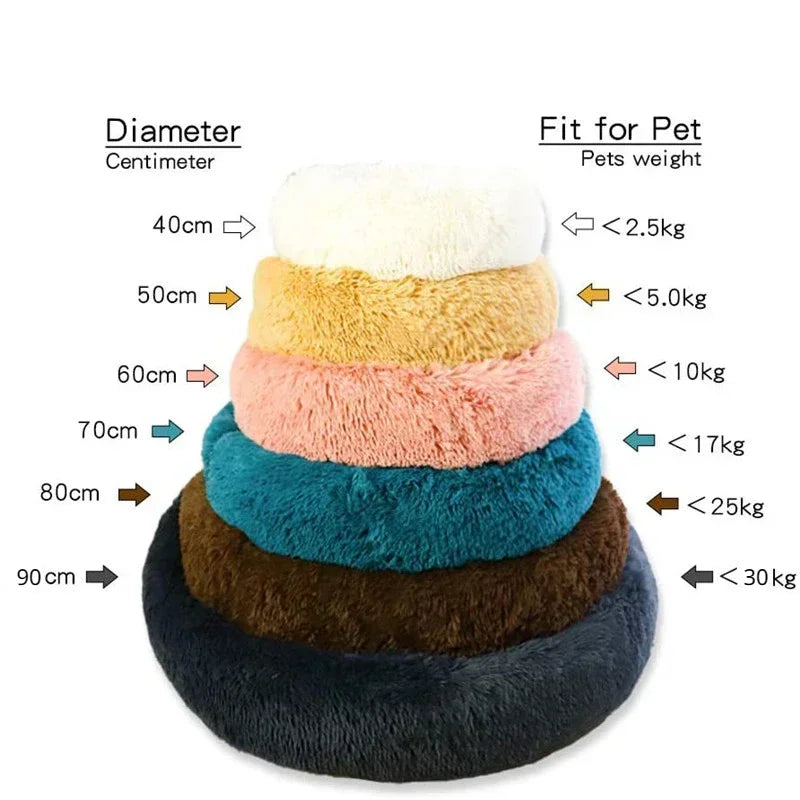 TuTuSol Donut Cat Bed – Super Soft Plush Calming Bed for Cats & Small Dogs, Machine Washable