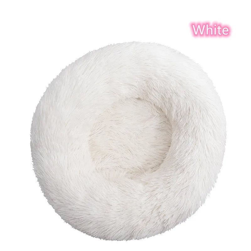 TuTuSol Donut Cat Bed – Super Soft Plush Calming Bed for Cats & Small Dogs, Machine Washable