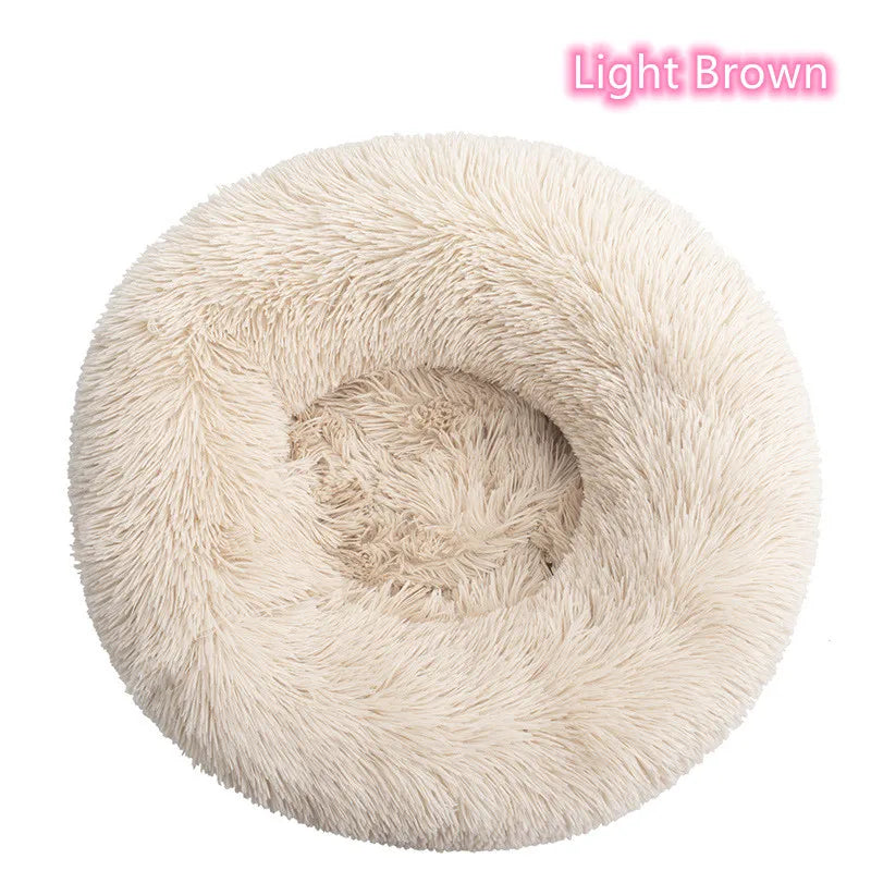 TuTuSol Donut Cat Bed – Super Soft Plush Calming Bed for Cats & Small Dogs, Machine Washable