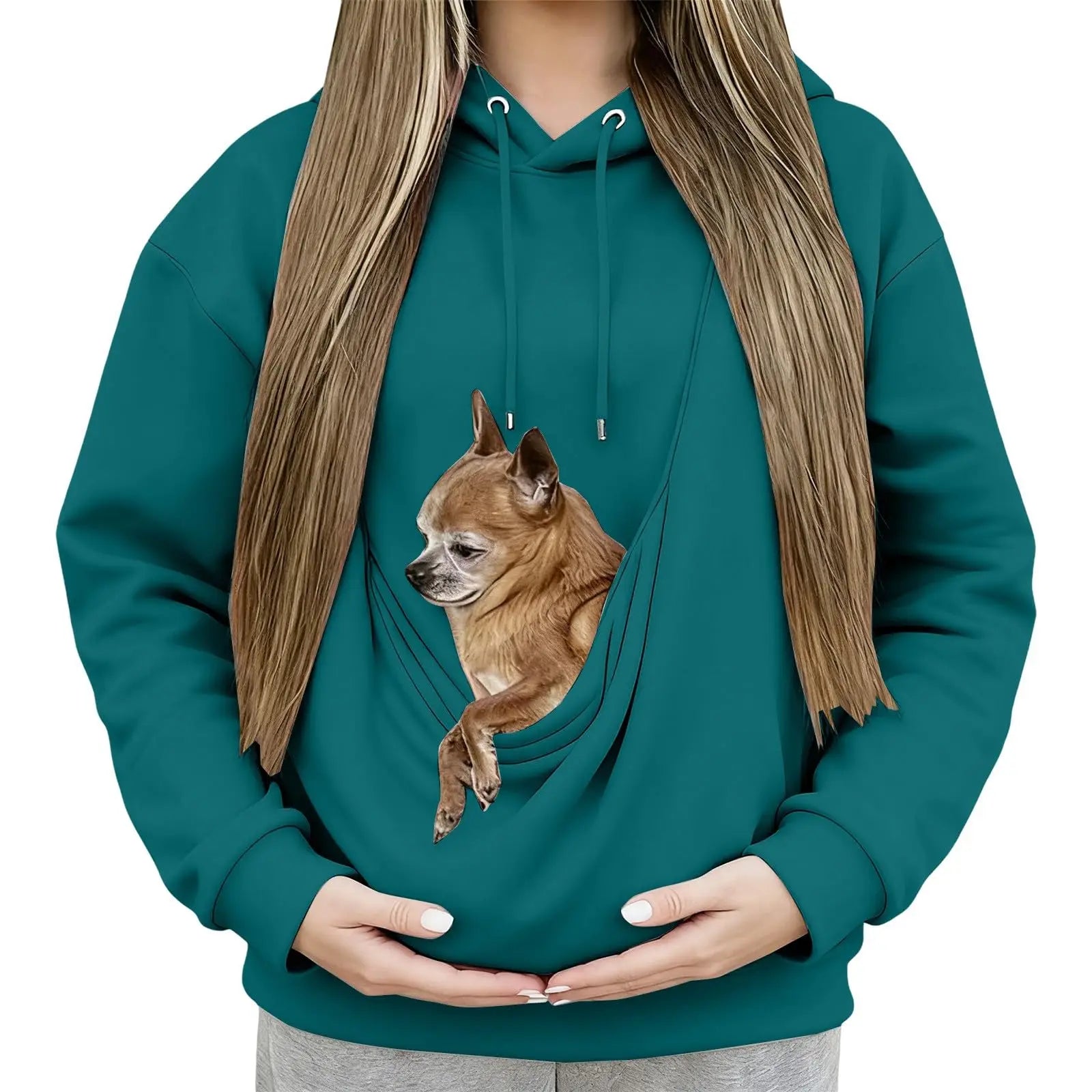 TuTuSol Pet Carrier Hoodie – Unisex Kangaroo Pouch Sweatshirt for Cats & Small Dogs - TuTuSol Pet Supplies n' More!
