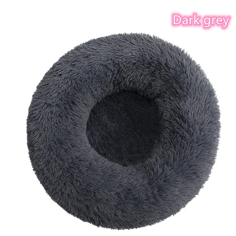 TuTuSol Donut Cat Bed – Super Soft Plush Calming Bed for Cats & Small Dogs, Machine Washable