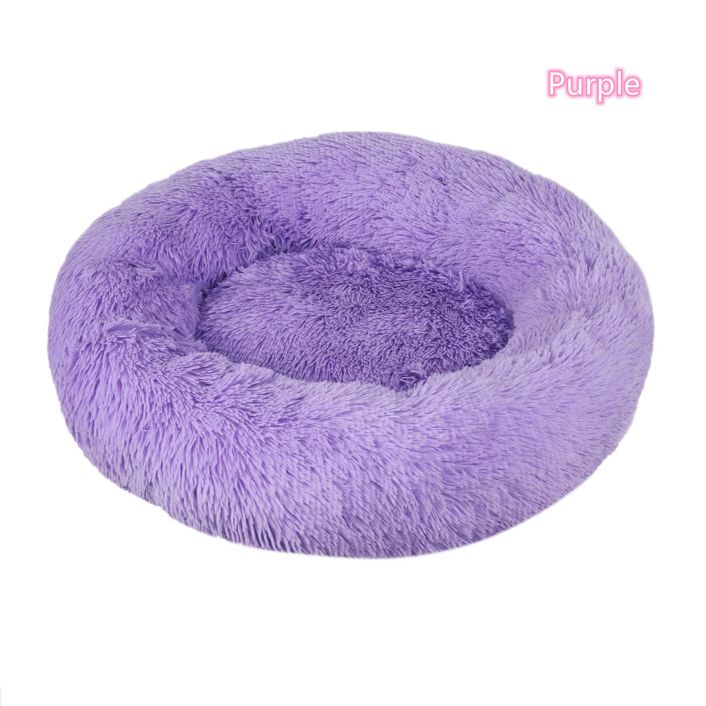 TuTuSol Donut Cat Bed – Super Soft Plush Calming Bed for Cats & Small Dogs, Machine Washable