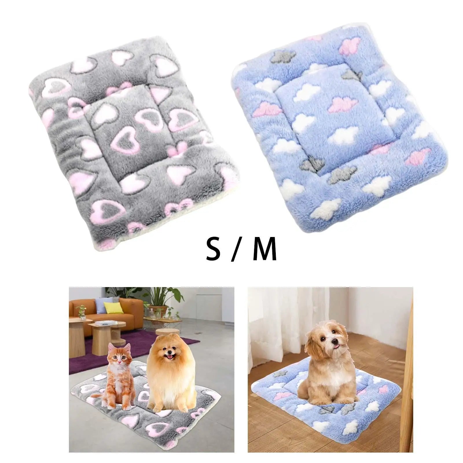 TuTuSol Warm Dog Bed Mat – Soft Plush Kennel Cushion Pad for Small Dogs, Cats & Kittens - TuTuSol Pet Supplies n' More!
