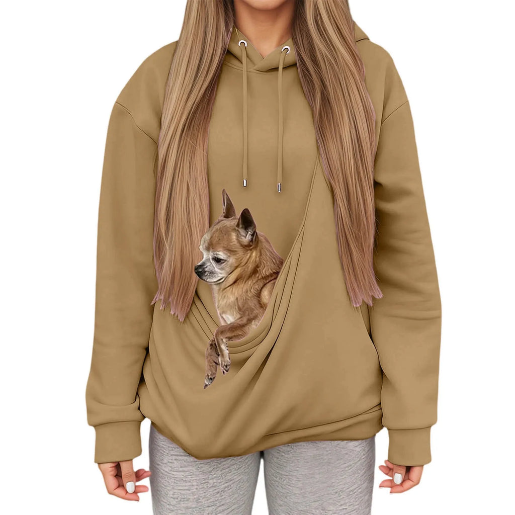 TuTuSol Pet Carrier Hoodie – Unisex Kangaroo Pouch Sweatshirt for Cats & Small Dogs - TuTuSol Pet Supplies n' More!