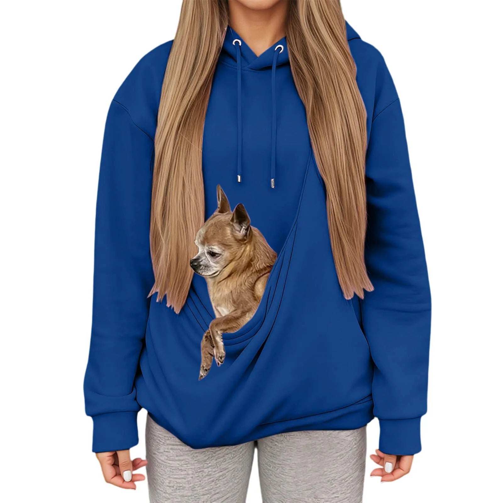 TuTuSol Pet Carrier Hoodie – Unisex Kangaroo Pouch Sweatshirt for Cats & Small Dogs