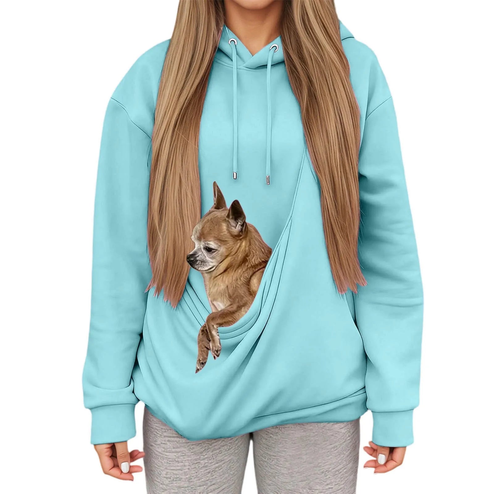 TuTuSol Pet Carrier Hoodie – Unisex Kangaroo Pouch Sweatshirt for Cats & Small Dogs - TuTuSol Pet Supplies n' More!