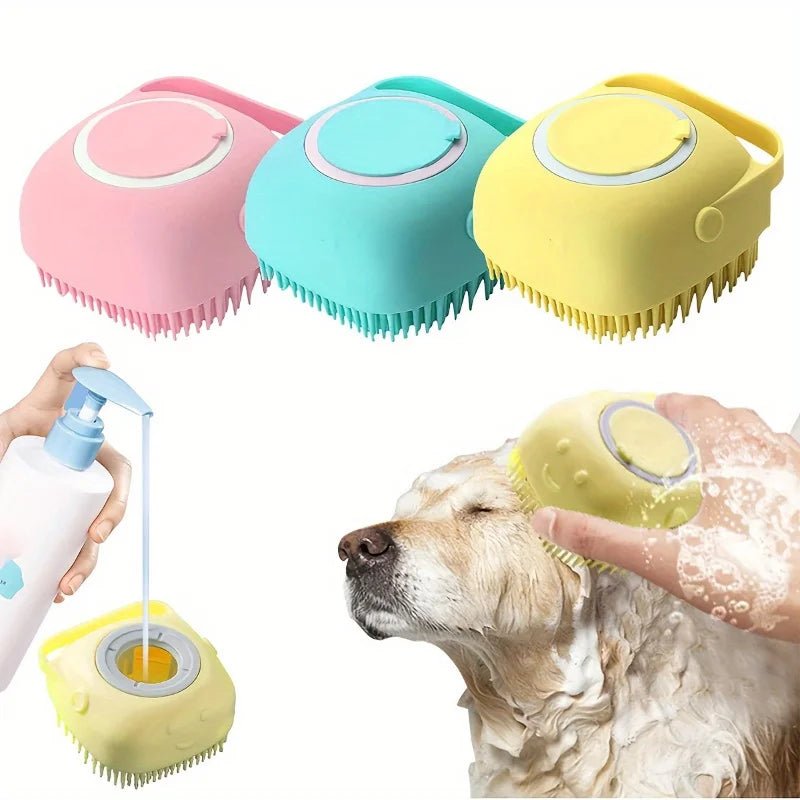 TuTuSol Silicone Dog Bath Massage Glove with Shampoo Dispenser – Gentle Grooming Brush for Dogs & Cats - TuTuSol Pet Supplies n' More!