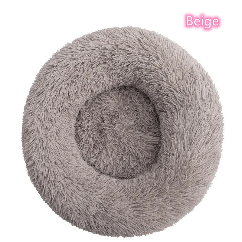 TuTuSol Donut Cat Bed – Super Soft Plush Calming Bed for Cats & Small Dogs, Machine Washable - TuTuSol Pet Supplies n' More!