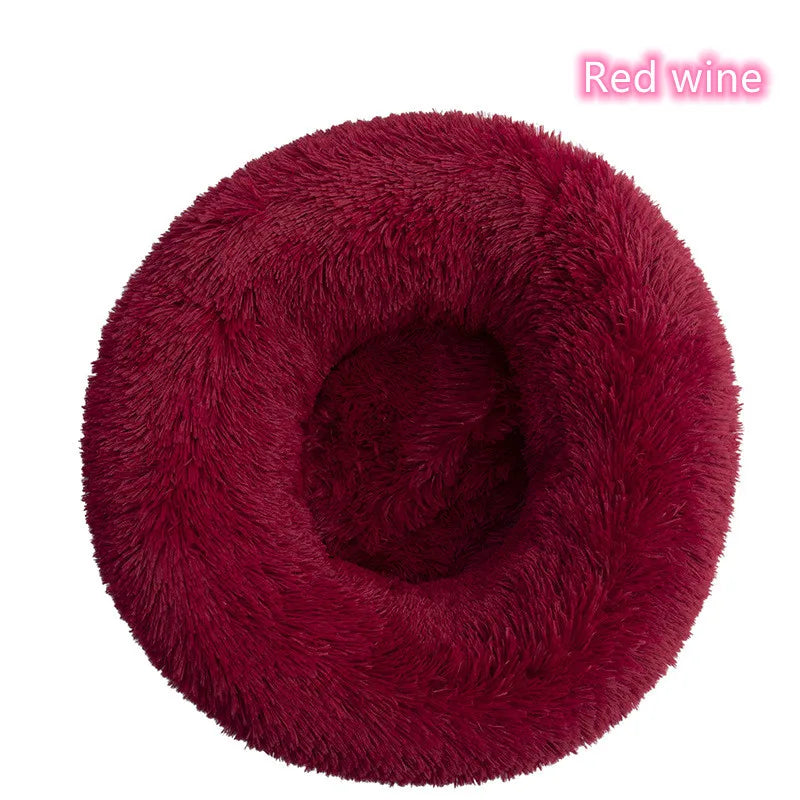 TuTuSol Donut Cat Bed – Super Soft Plush Calming Bed for Cats & Small Dogs, Machine Washable
