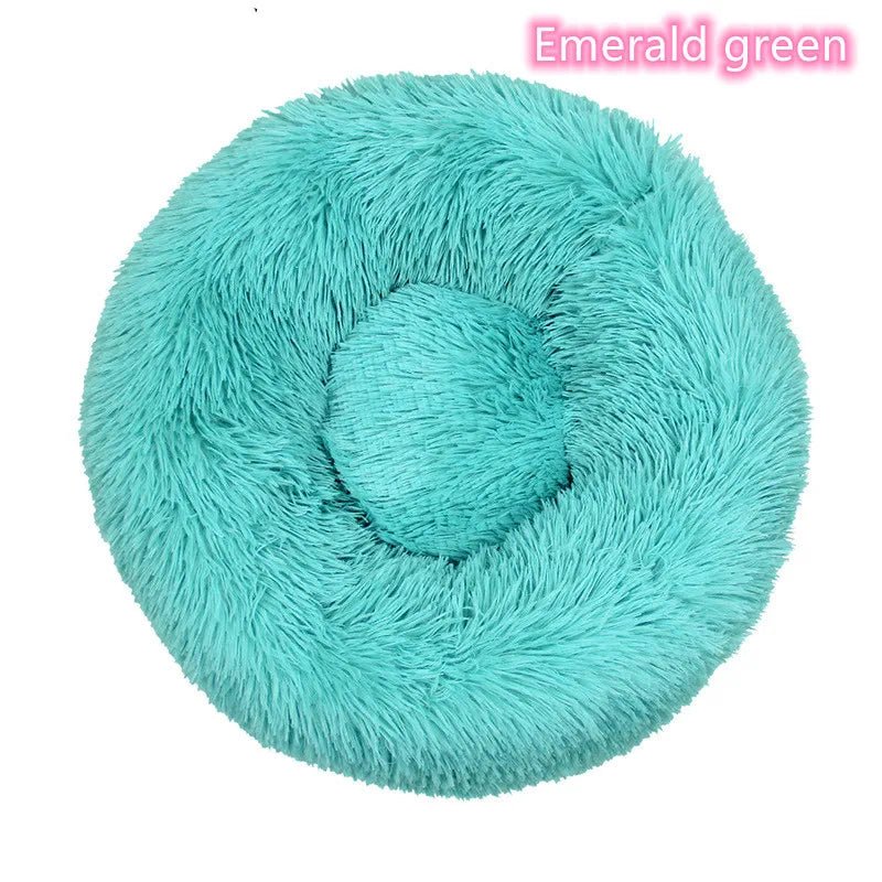 TuTuSol Donut Cat Bed – Super Soft Plush Calming Bed for Cats & Small Dogs, Machine Washable - TuTuSol Pet Supplies n' More!