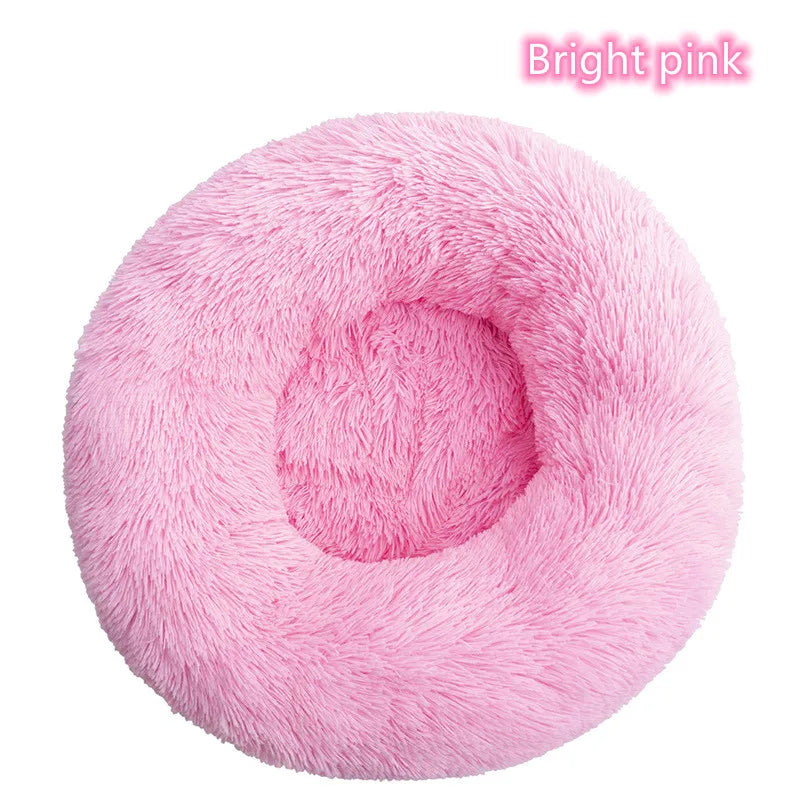 TuTuSol Donut Cat Bed – Super Soft Plush Calming Bed for Cats & Small Dogs, Machine Washable