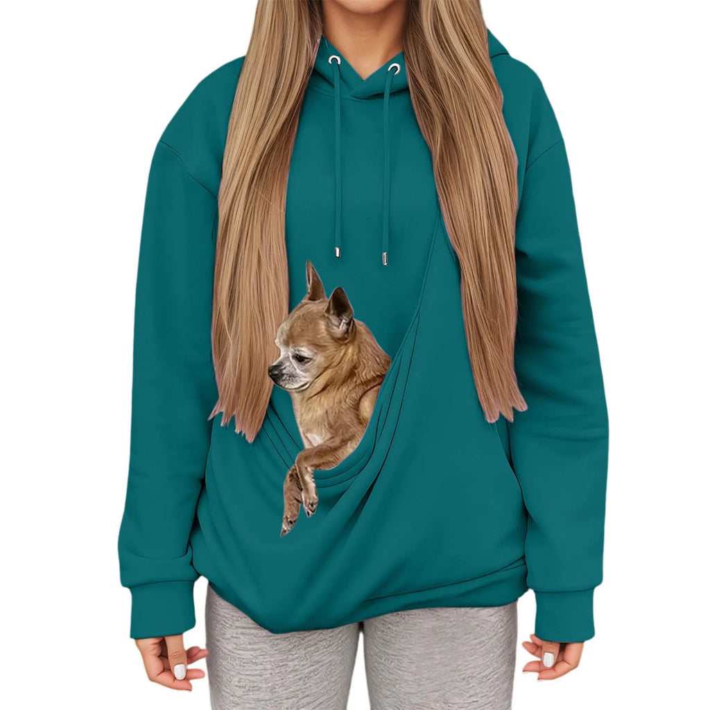 TuTuSol Pet Carrier Hoodie – Unisex Kangaroo Pouch Sweatshirt for Cats & Small Dogs - TuTuSol Pet Supplies n' More!