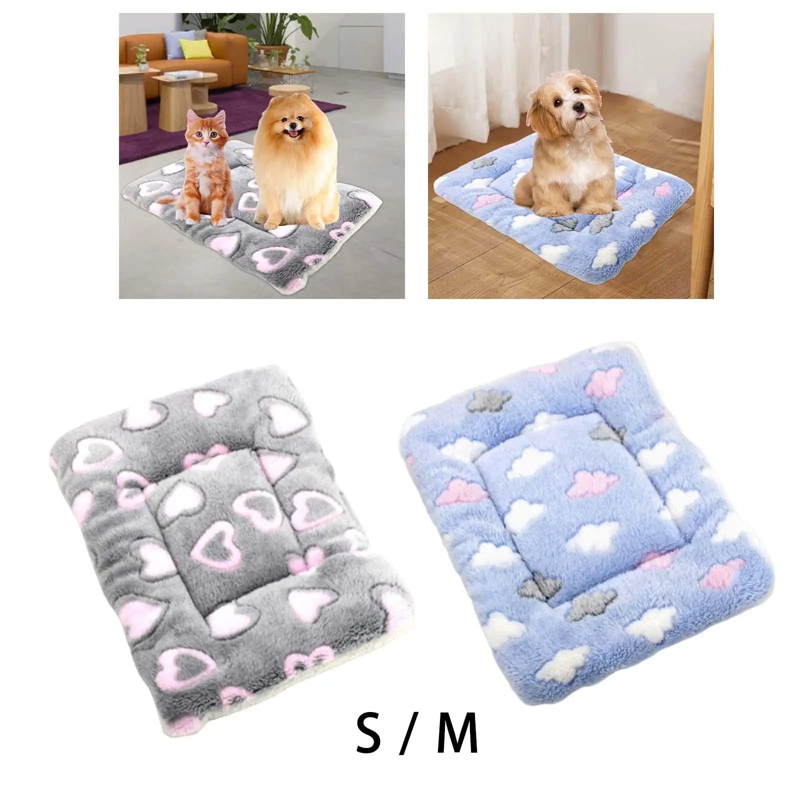 TuTuSol Warm Dog Bed Mat – Soft Plush Kennel Cushion Pad for Small Dogs, Cats & Kittens - TuTuSol Pet Supplies n' More!