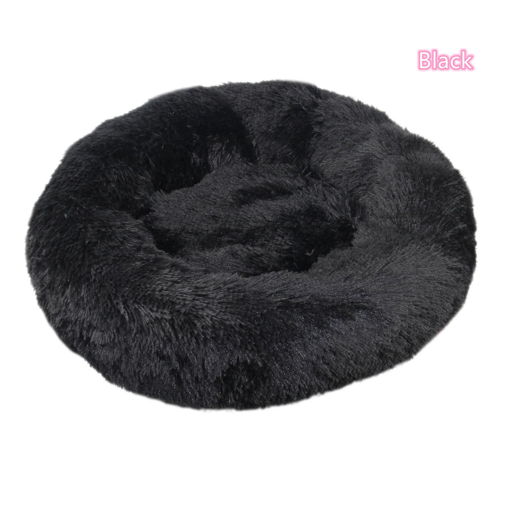TuTuSol Donut Cat Bed – Super Soft Plush Calming Bed for Cats & Small Dogs, Machine Washable - TuTuSol Pet Supplies n' More!