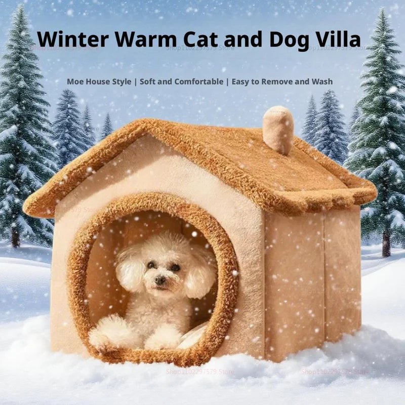 Enclosed Cat Kennel – Washable, Dirt - Resistant Cat House Villa - TuTuSol Pet Supplies n' More!
