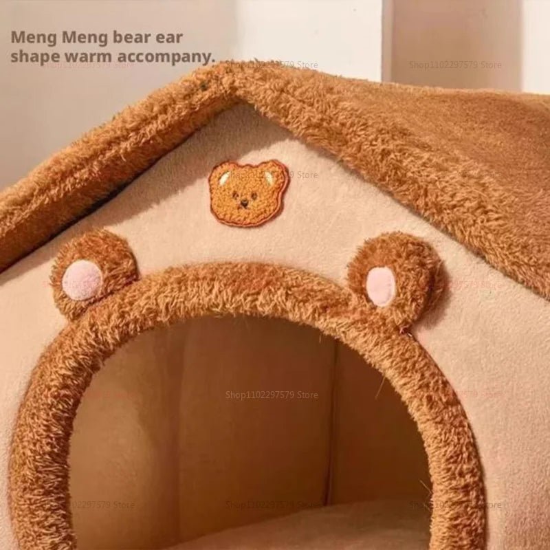 Enclosed Cat Kennel – Washable, Dirt - Resistant Cat House Villa - TuTuSol Pet Supplies n' More!
