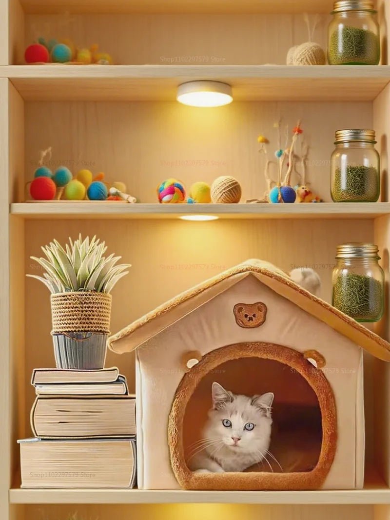 Enclosed Cat Kennel – Washable, Dirt - Resistant Cat House Villa - TuTuSol Pet Supplies n' More!