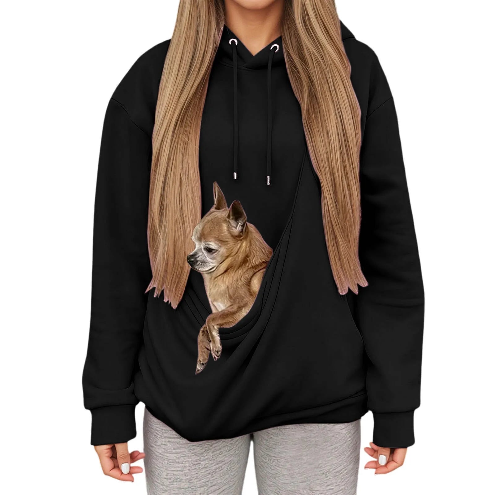 TuTuSol Pet Carrier Hoodie – Unisex Kangaroo Pouch Sweatshirt for Cats & Small Dogs - TuTuSol Pet Supplies n' More!