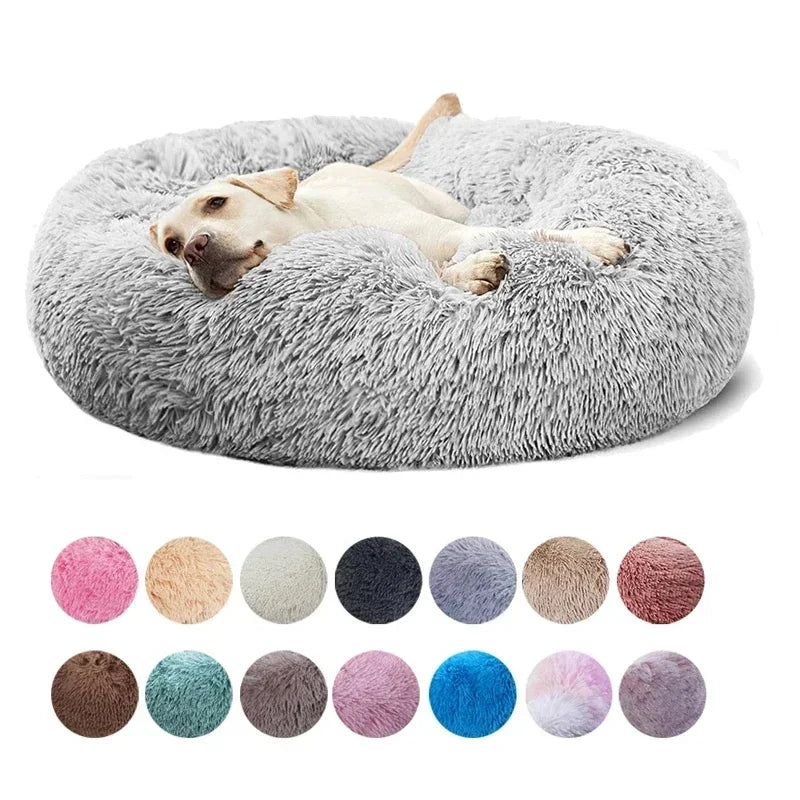 TuTuSol Donut Cat Bed – Super Soft Plush Calming Bed for Cats & Small Dogs, Machine Washable