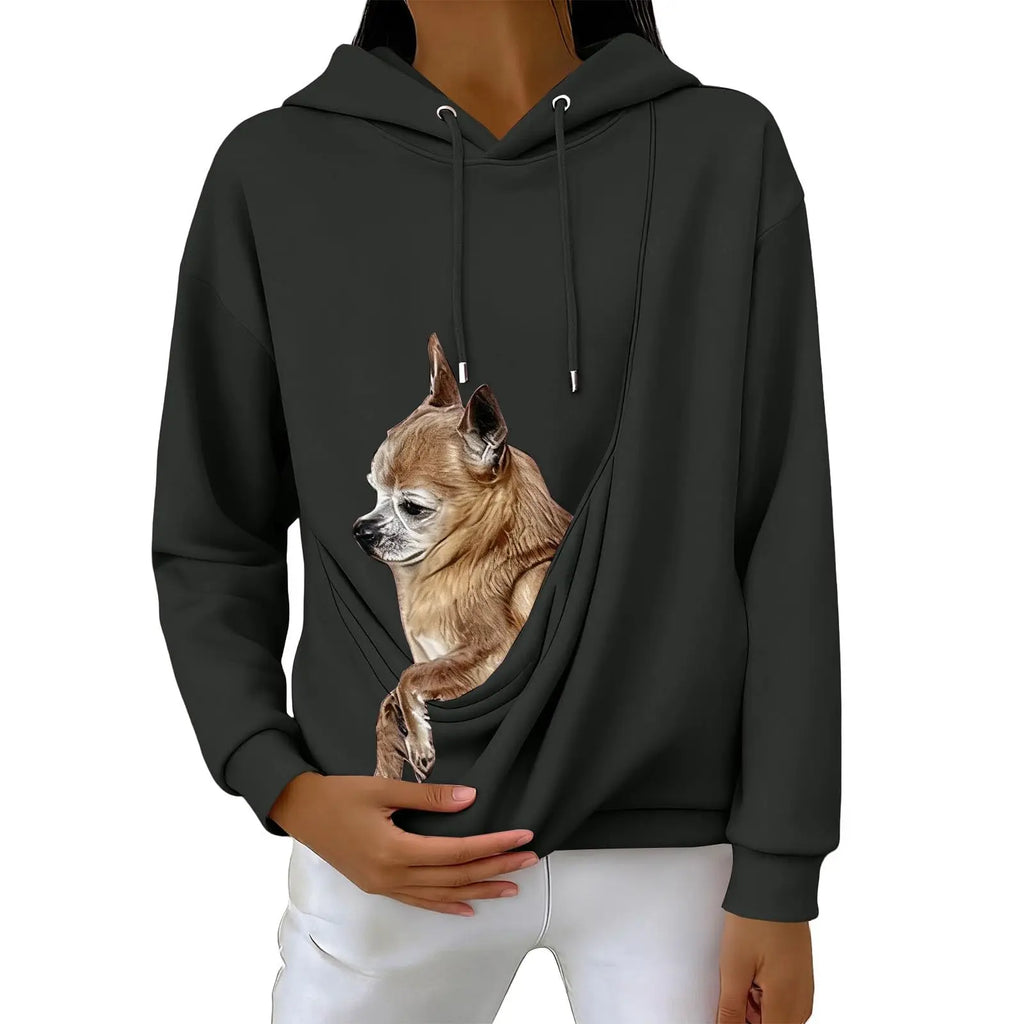 TuTuSol Pet Carrier Hoodie – Unisex Kangaroo Pouch Sweatshirt for Cats & Small Dogs - TuTuSol Pet Supplies n' More!