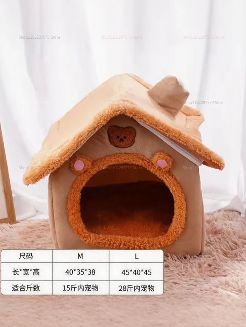 Enclosed Cat Kennel – Washable, Dirt - Resistant Cat House Villa - TuTuSol Pet Supplies n' More!