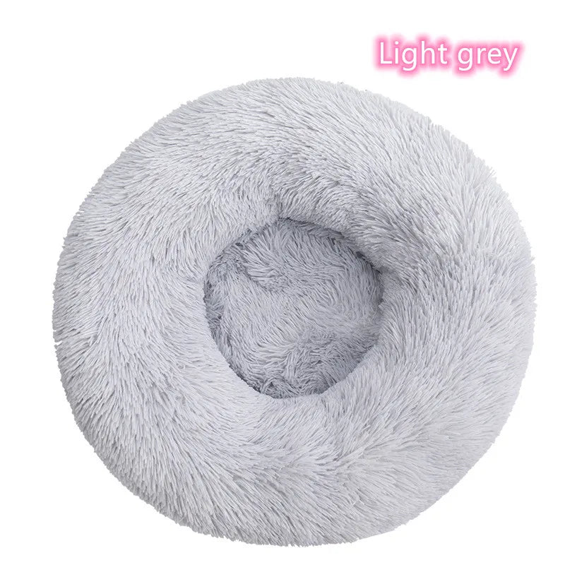 TuTuSol Donut Cat Bed – Super Soft Plush Calming Bed for Cats & Small Dogs, Machine Washable - TuTuSol Pet Supplies n' More!