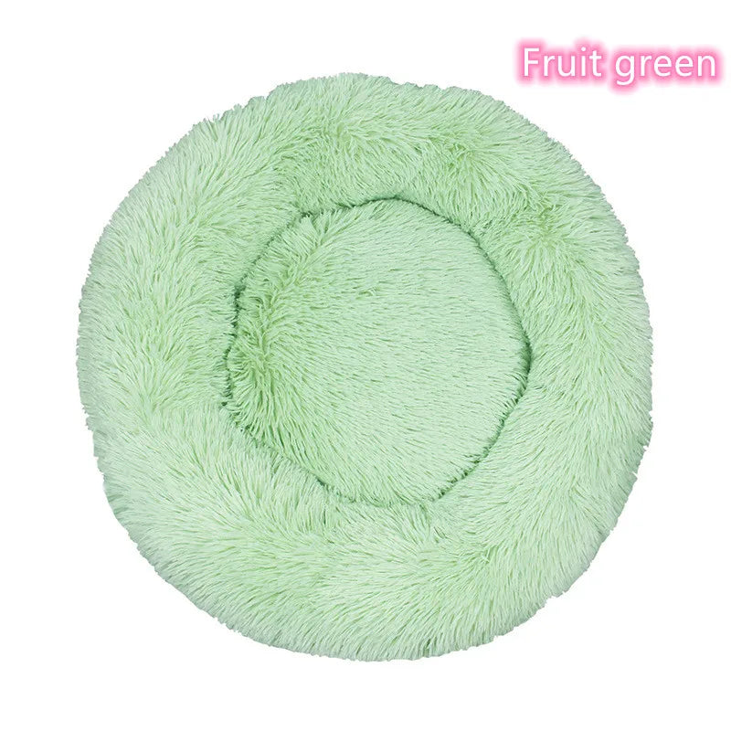 TuTuSol Donut Cat Bed – Super Soft Plush Calming Bed for Cats & Small Dogs, Machine Washable