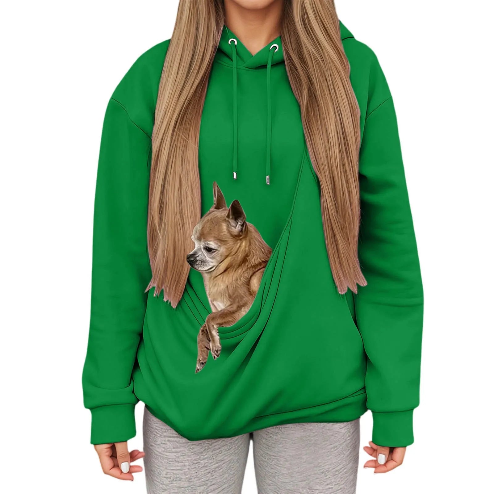 TuTuSol Pet Carrier Hoodie – Unisex Kangaroo Pouch Sweatshirt for Cats & Small Dogs