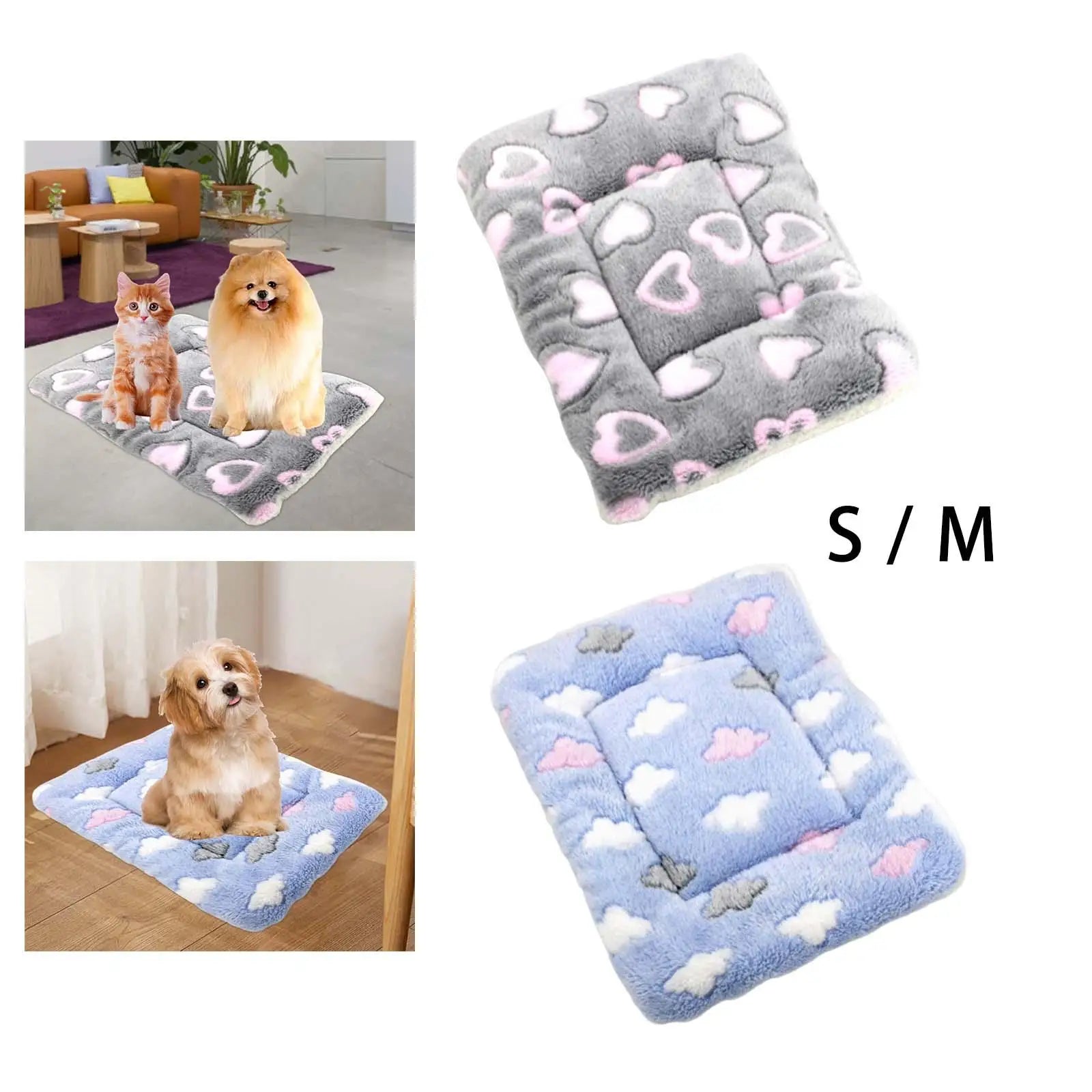 TuTuSol Warm Dog Bed Mat – Soft Plush Kennel Cushion Pad for Small Dogs, Cats & Kittens - TuTuSol Pet Supplies n' More!