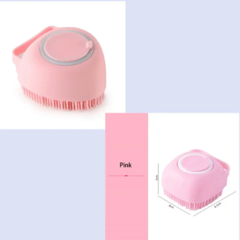 TuTuSol Silicone Dog Bath Massage Glove with Shampoo Dispenser – Gentle Grooming Brush for Dogs & Cats