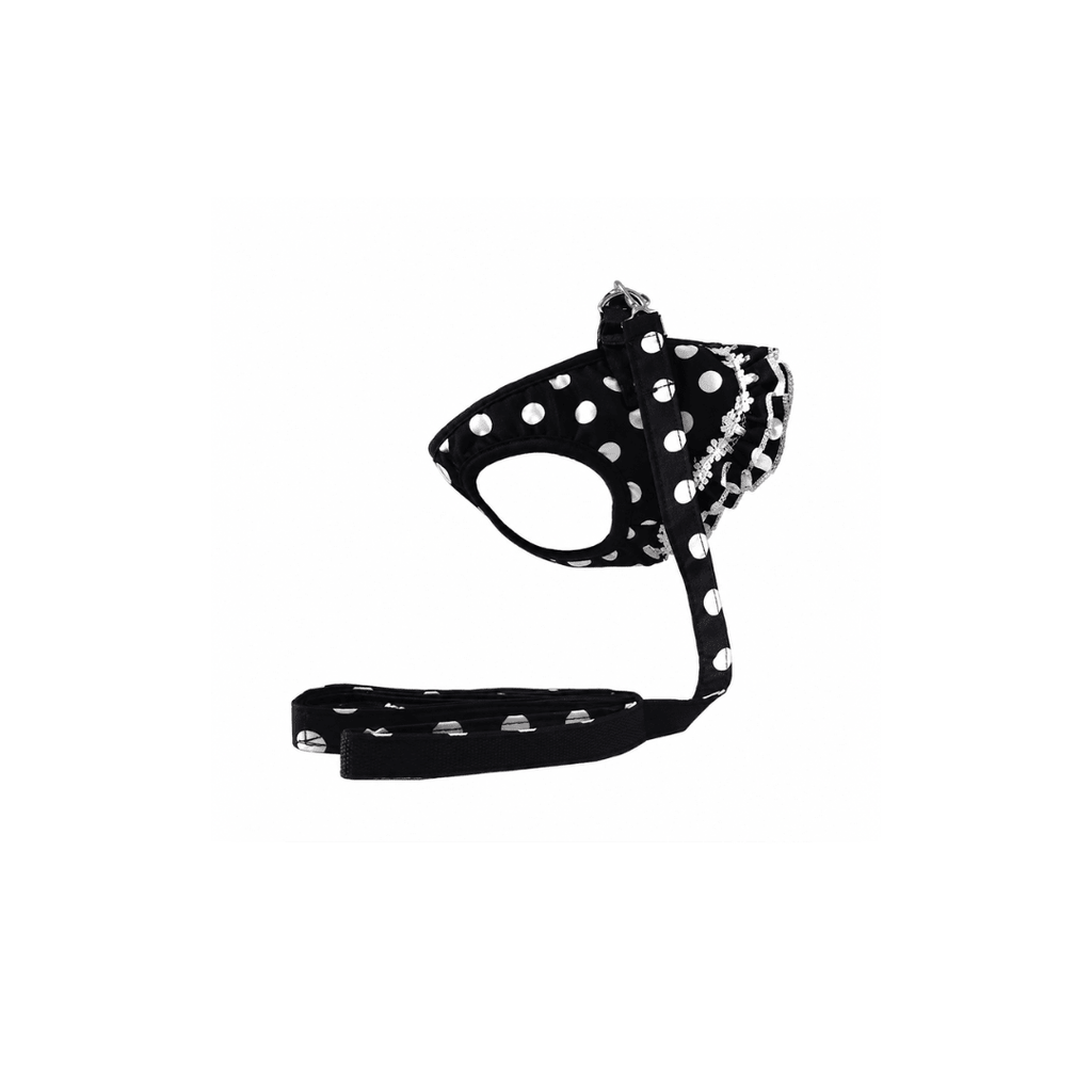 TuTuSol Polka Dot Dog Harness & Leash Set – Vest Harness with Lead for Small Dogs & Cats - TuTuSol Pet Supplies n' More!