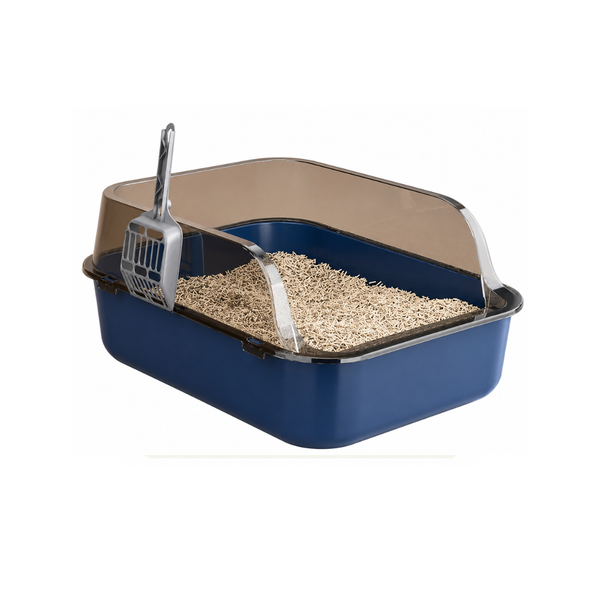 TuTuSol Semi-Enclosed Cat Litter Box – Large Capacity, Splashproof & Easy Clean
