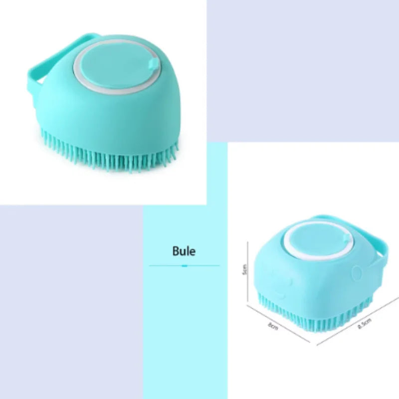 Turquoise silicone wristband with white band on a light purple background